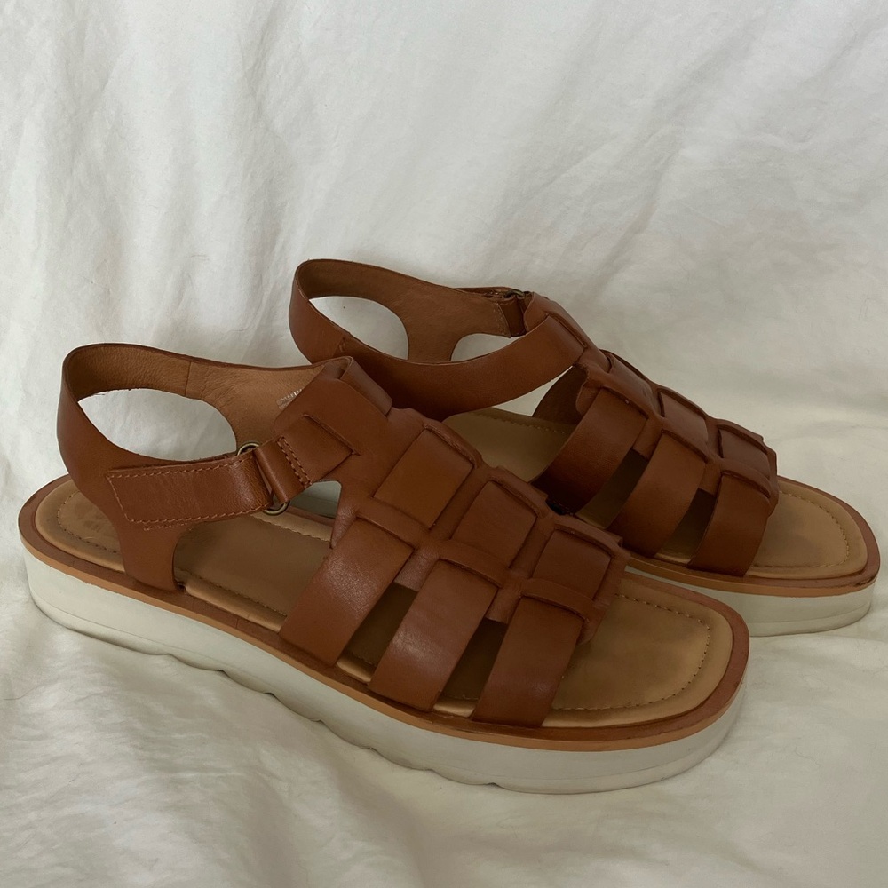 Madewell leather flatform fisherman sandals - 9.5